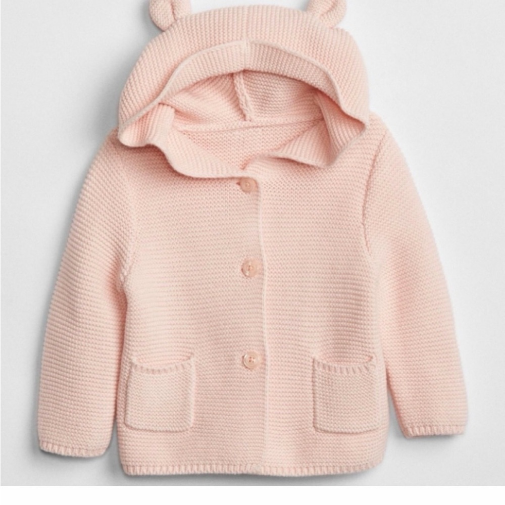 Gap Pink Baby Bear Cardigan 6-12 months